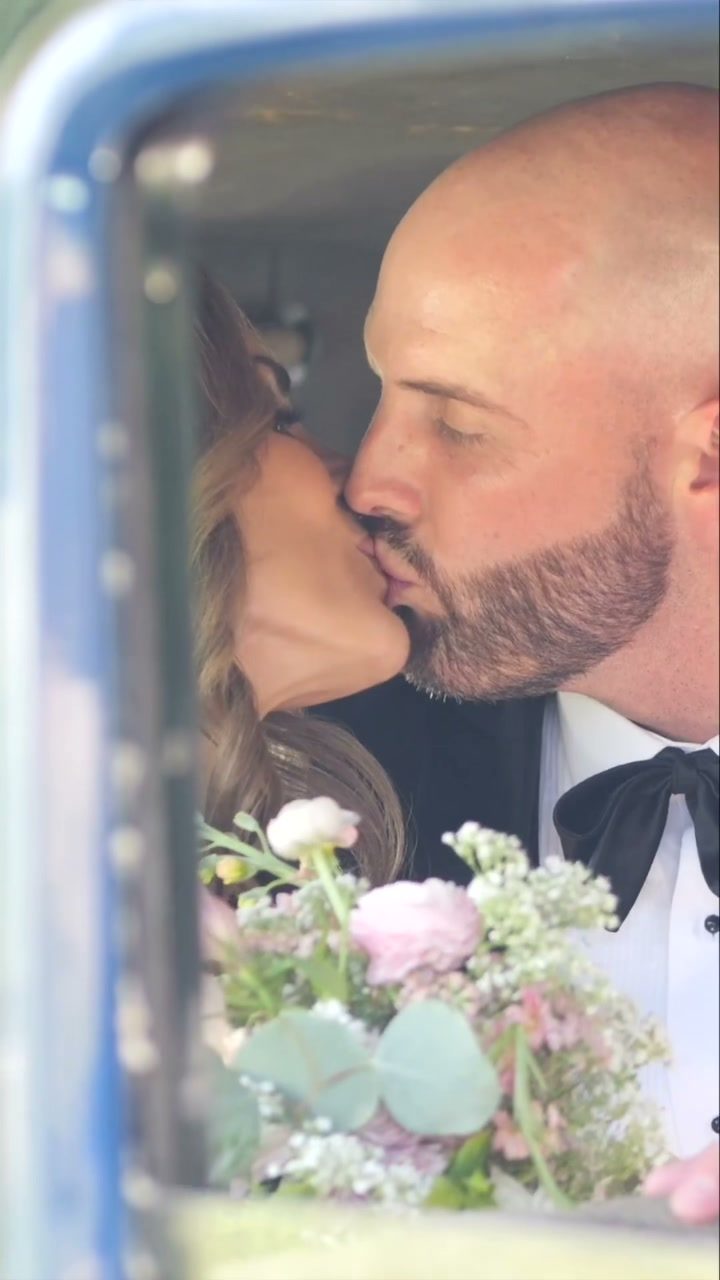 Intimate forehead kiss portrait at golden hour in PA
