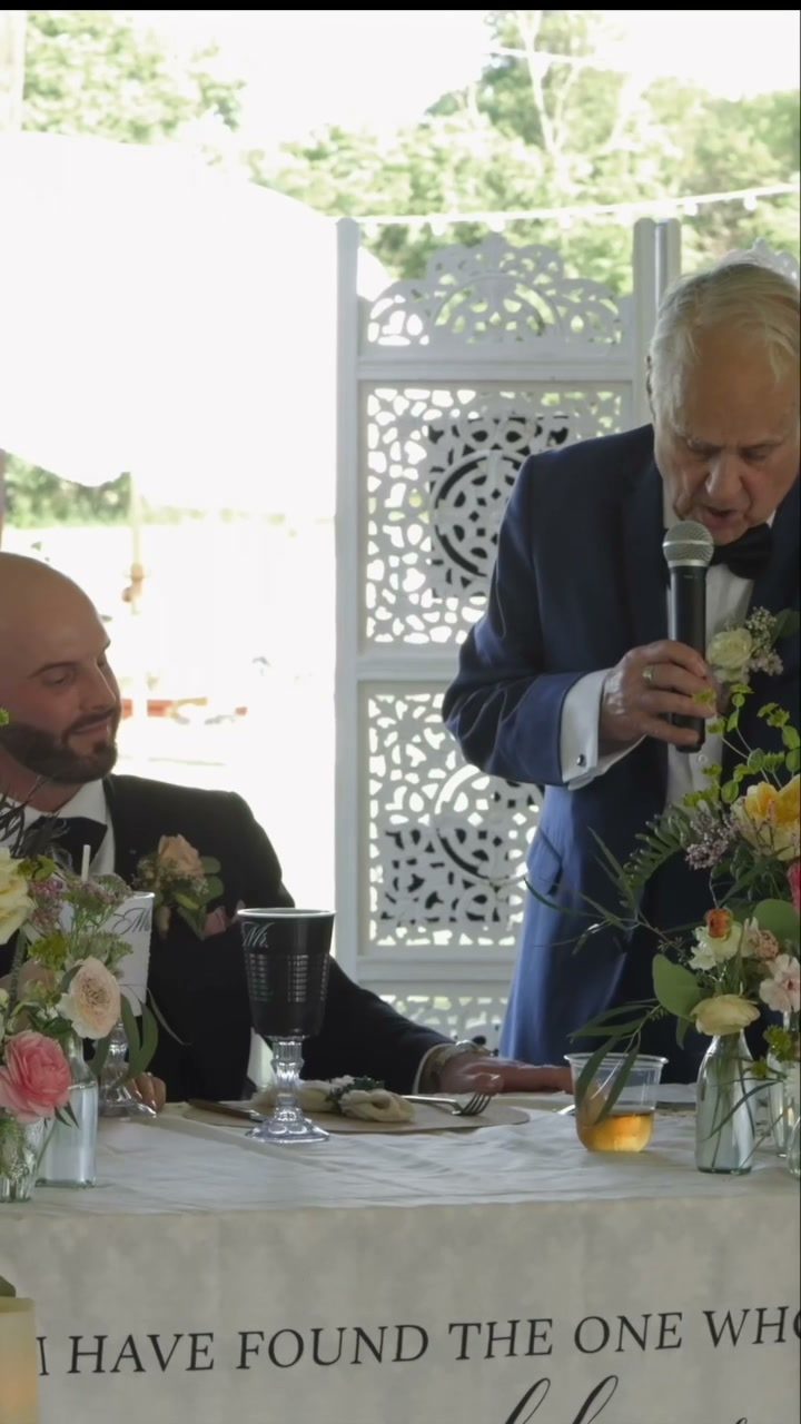 Father of the bride emotional reception toast